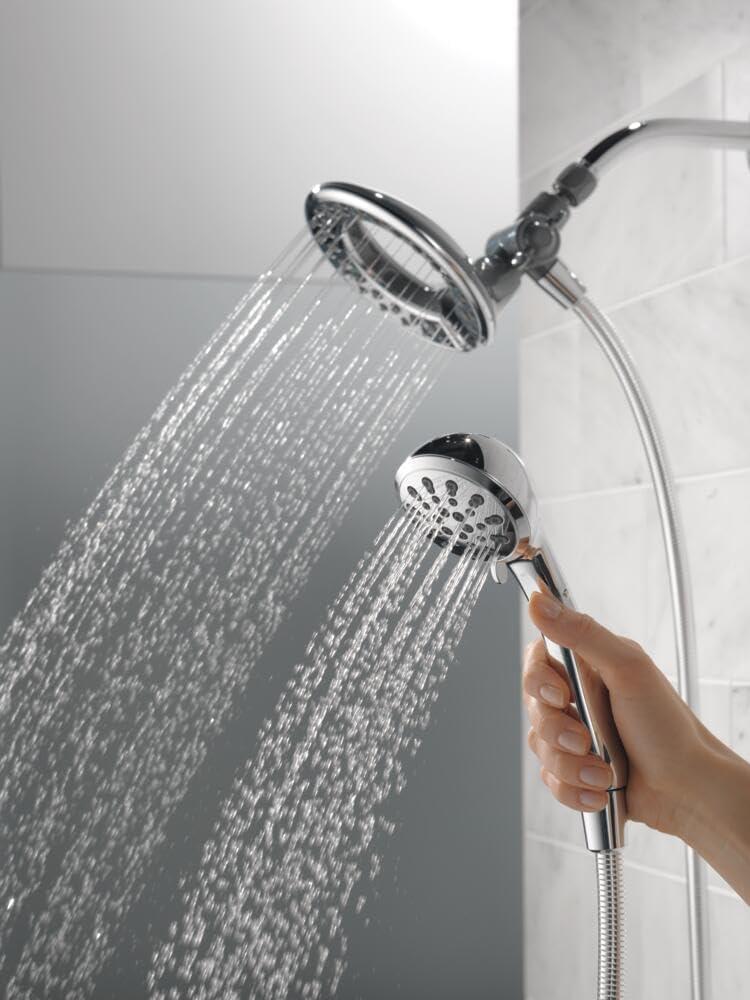 In2ition 2-in-1 Dual Hand Held Shower Head, 3-Spray Detachable Round Shower Head 1.75 GPM