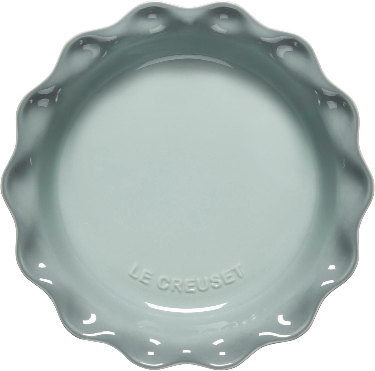 Sea Salt Green Stoneware 9" Fluted Pie Dish