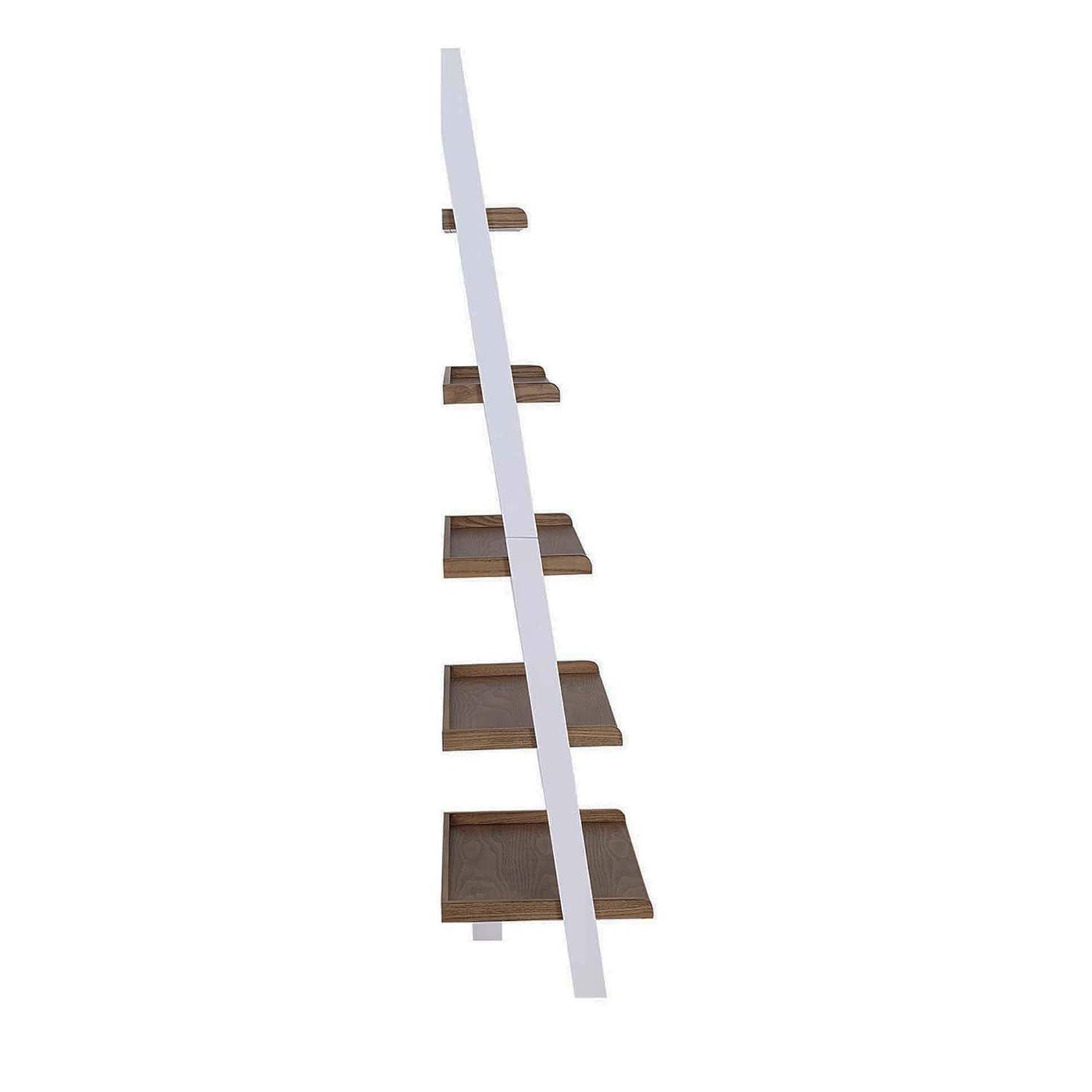 Convenience Concepts American Heritage Bookshelf Ladder, Driftwood/White