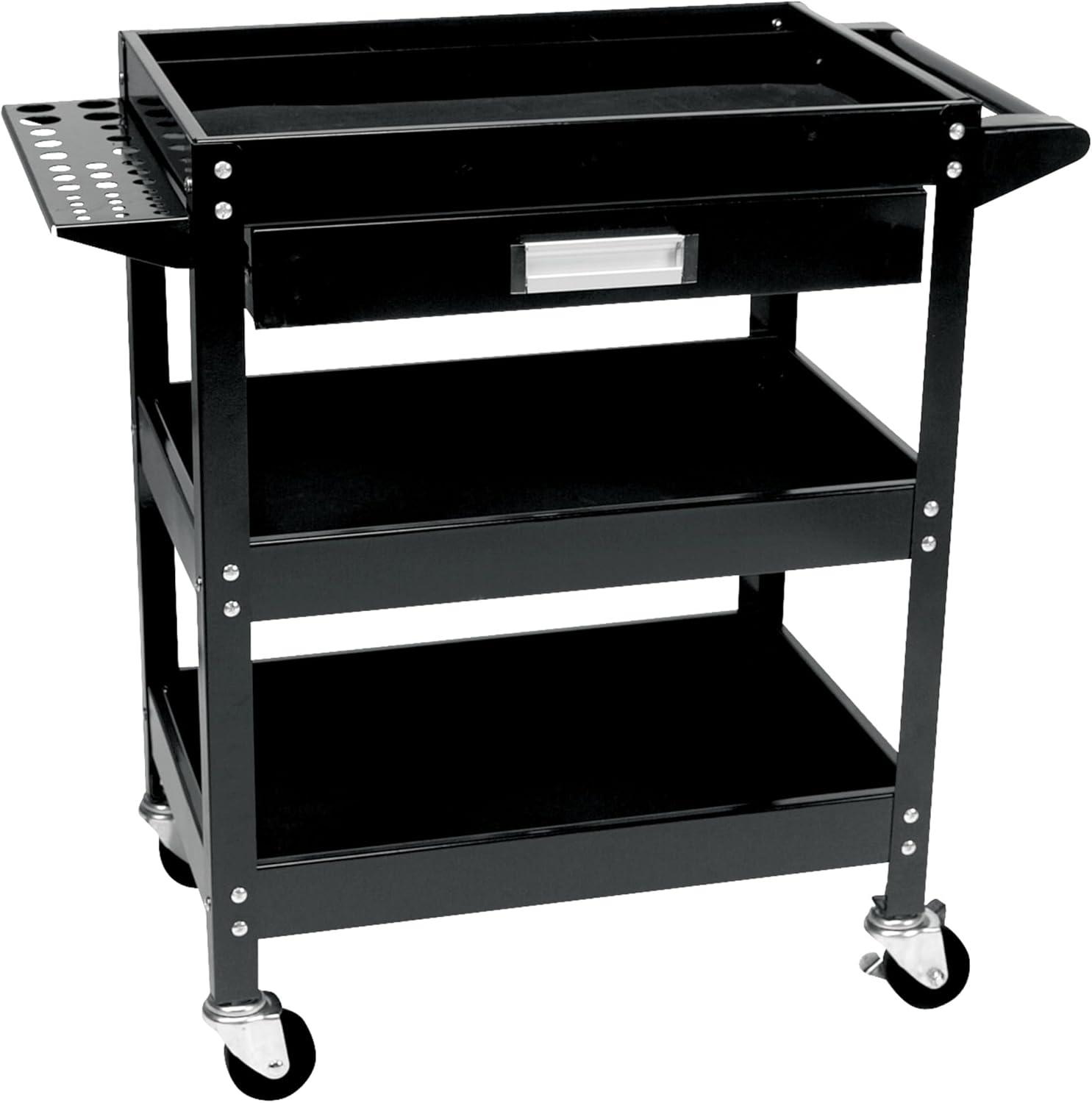 Wilmar W54006 Service Cart With Tool Holder, Bins And Drawer