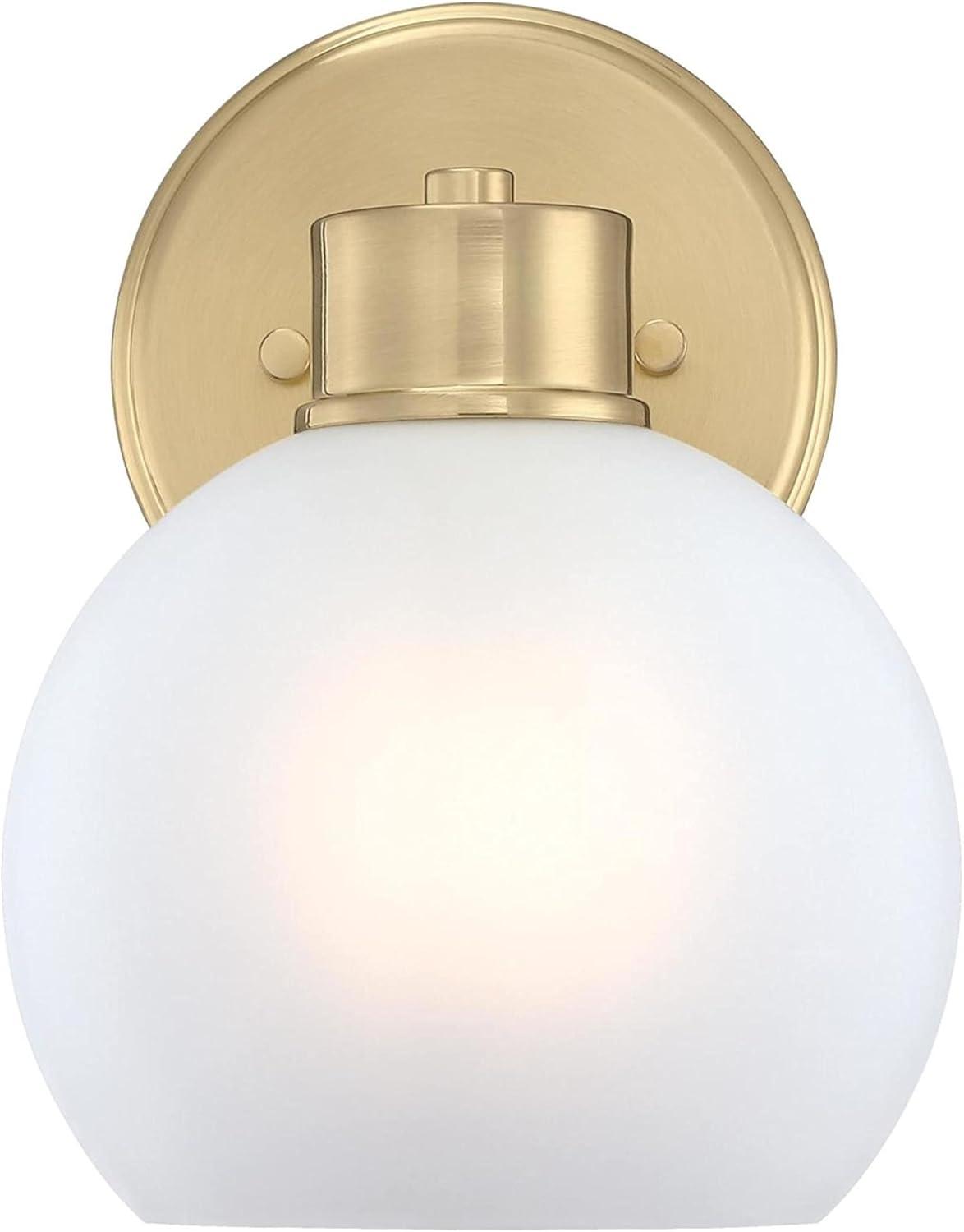 Westinghouse Lighting  Dorney One Light Wall Fixture, Champagne Brass & Frosted Glass