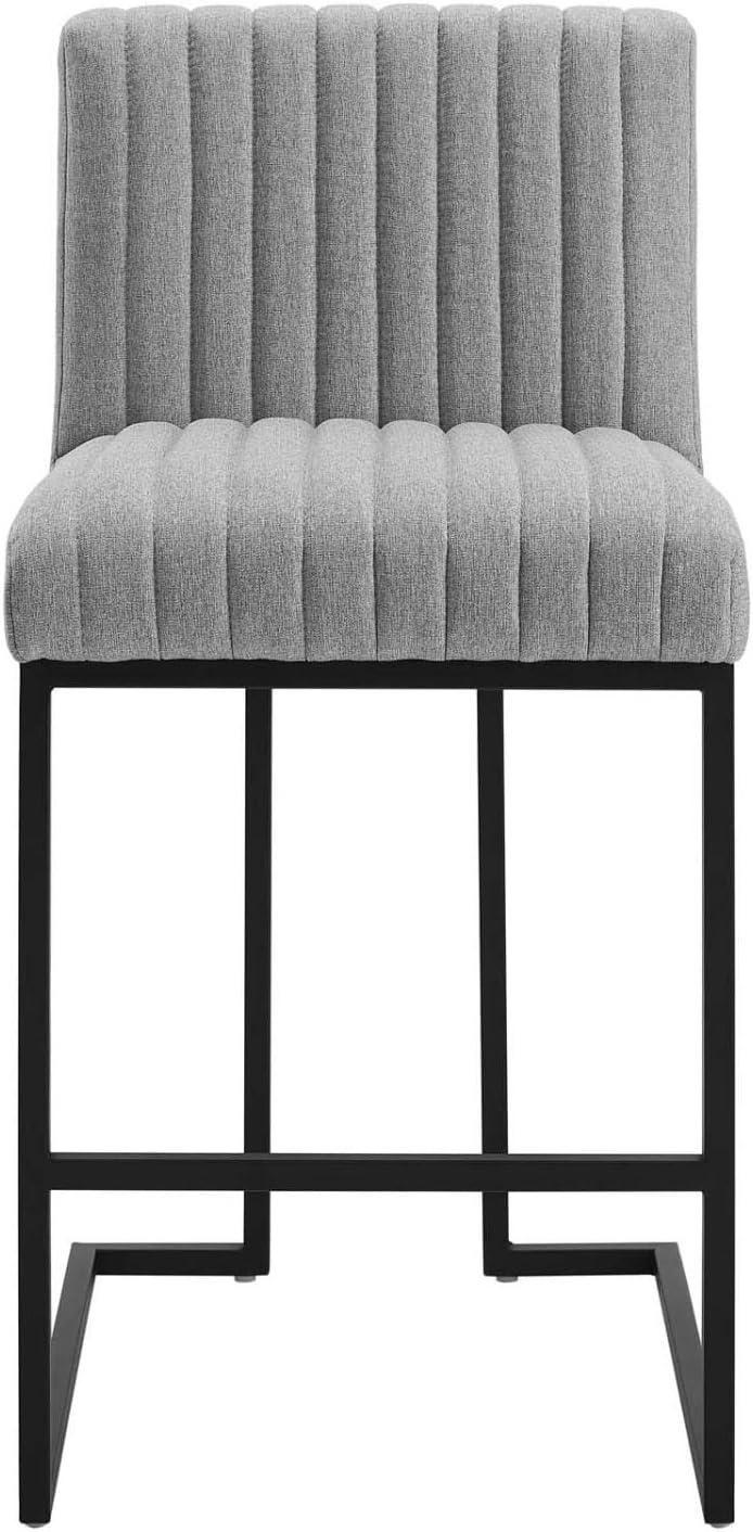 Indulge Channel Tufted Fabric Counter-Height Bar Stool by Modway