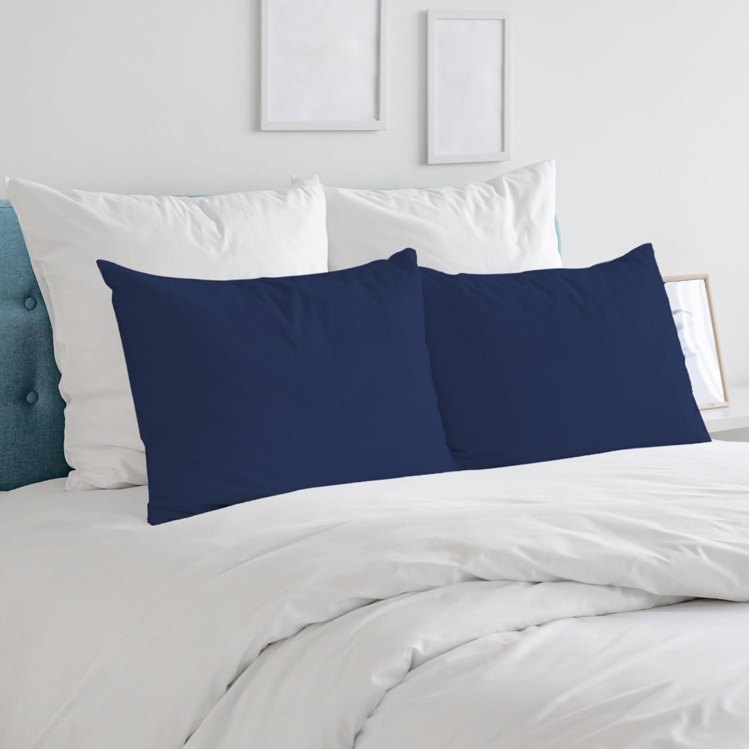 yulier 2 Pack Pillowcases, Super Soft Brushed Microfiber Fabric Pillow Covers, Queen Pillow Cases 20x30 Inches, Shrinkage and Fade Resistant, Gray