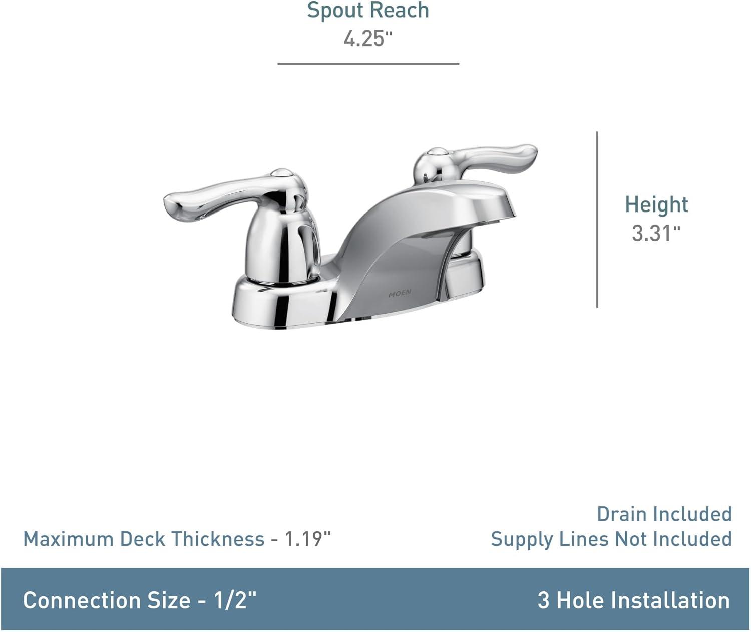 Chateau Centerset Bathroom Faucet with Drain Assembly Less Handles