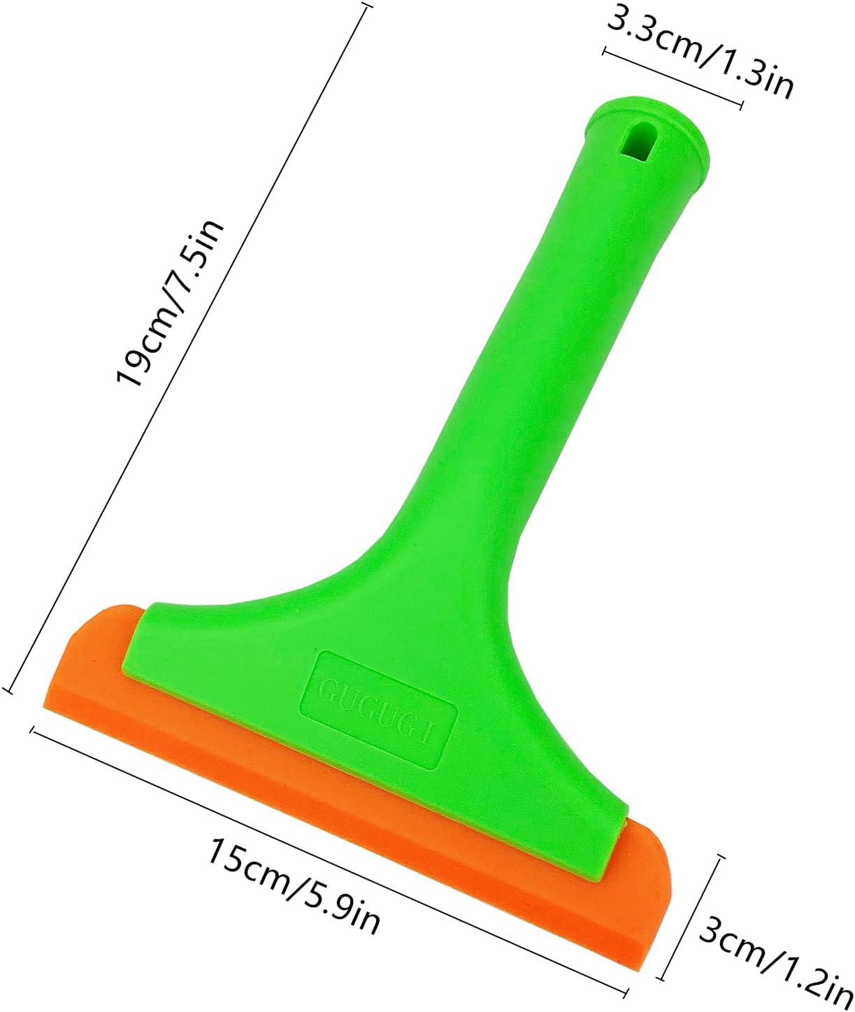 KeesonKimi Silicone Blade Small Squeegee, Shower Glass Squeegee, Window Tint Squeegee, for Window, Bathroom Mirrors, Shower Door and Car Windshield