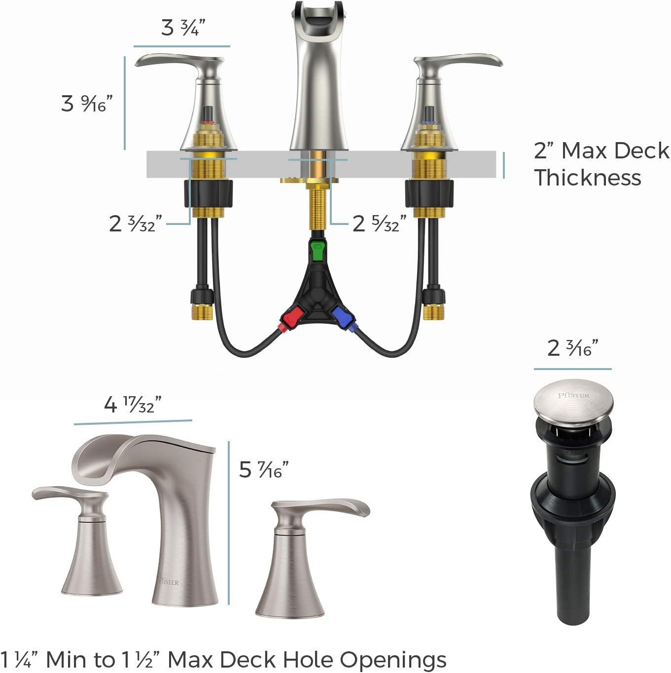 Jaida Widespread Bathroom Faucet with Drain Assembly