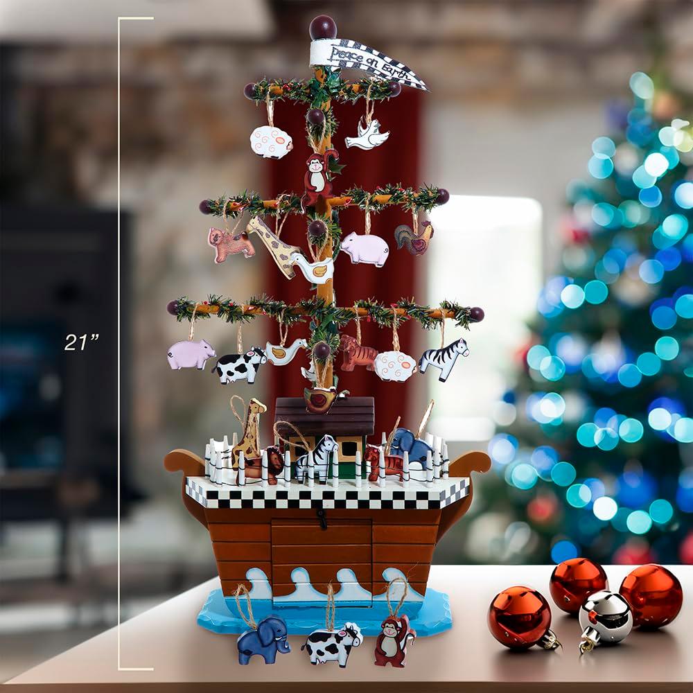 Kurt Adler Kurt Adler 21-Inch Noah's Ark Table Piece