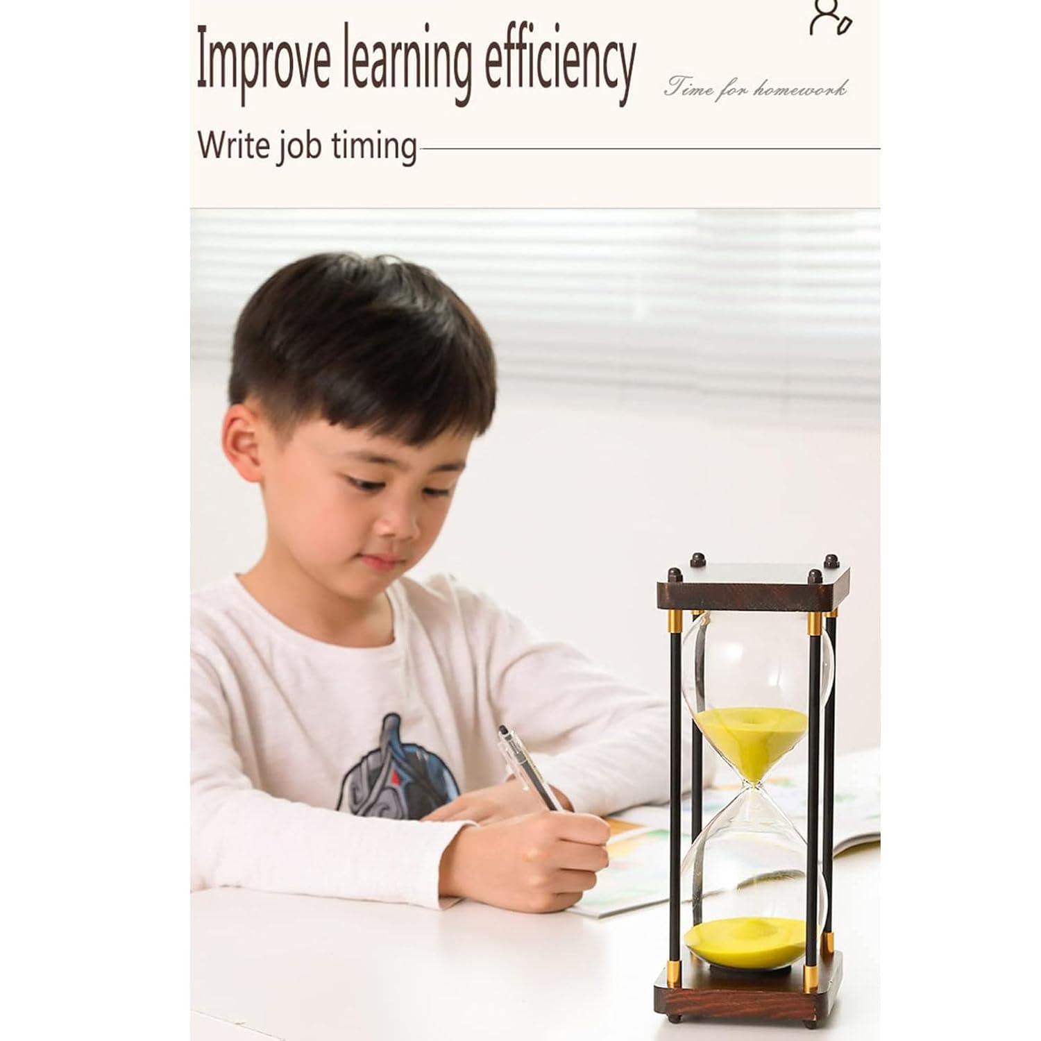 Large Sand Timer, Hourglass Timer 60 Minutes ,Vintage Wooden Hour Glass Timer