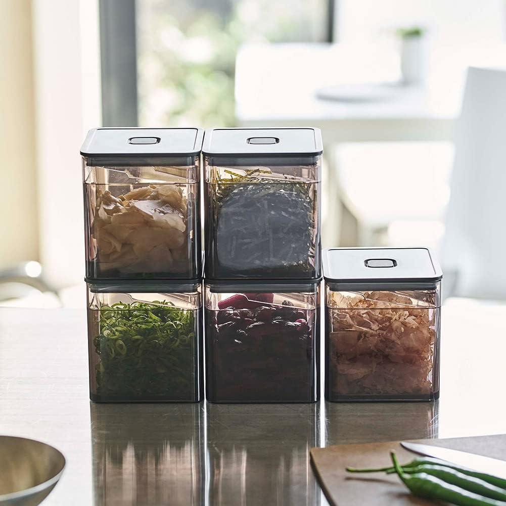 Tower Yamazaki Home Airtight Food Storage Container With Lid Square Spice Or Vegetable Holder