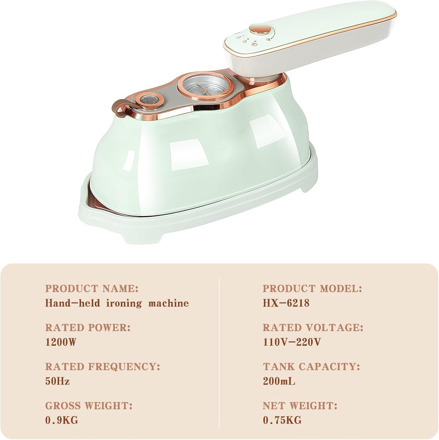 2024 New Steamer Iron For Clothes Travel Mini: Handheld Size Portable Clothing Small Garment Electric Steam Ironing Machine For Travel College Dorm Home Essentials - Light Blue