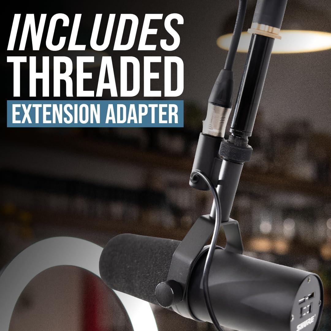 Shure Deluxe Articulating Desktop Mic Boom Stand with 360-Degree Rotation