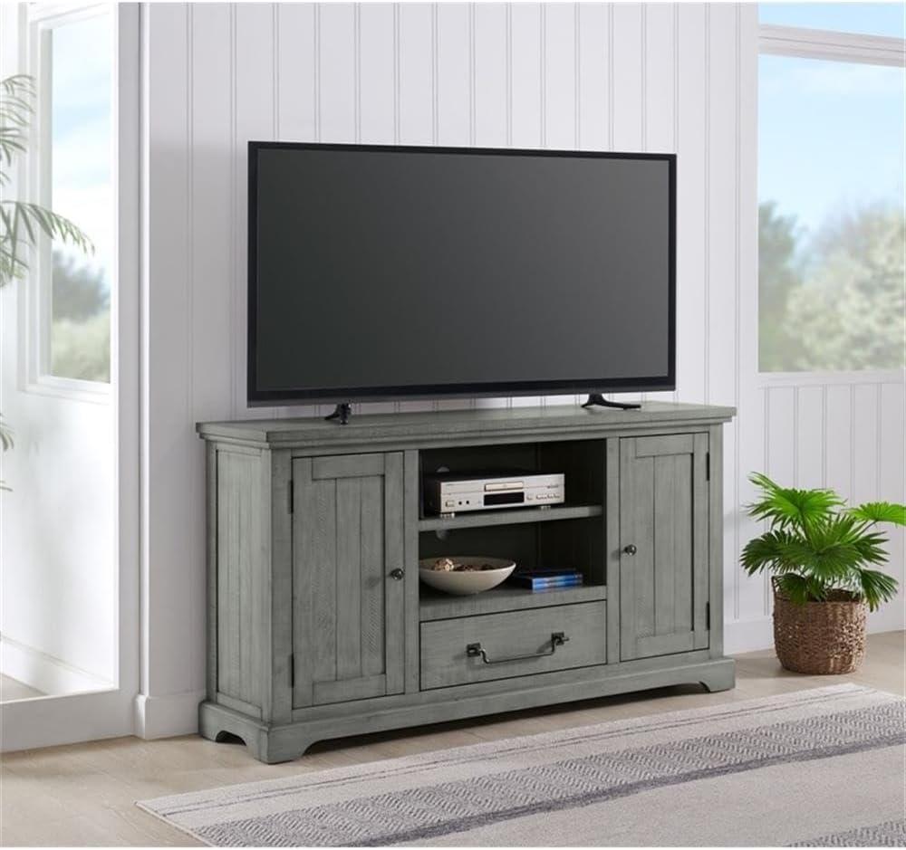 Martin Svensson Home Beach House Solid Wood TV Stand for TVs up to 70", Dove Grey