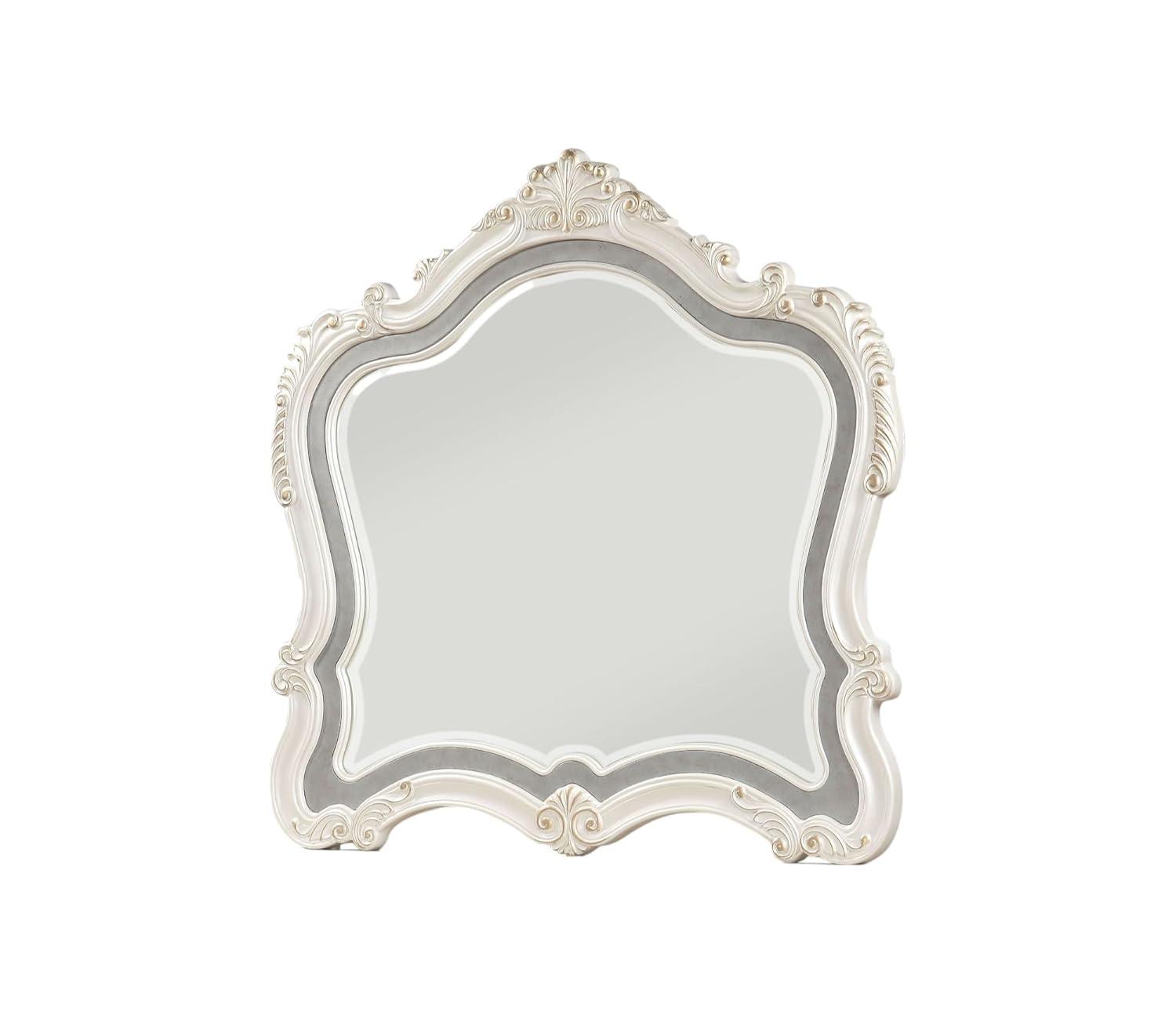 Acme Furniture Chantelle Mirror, Pearl White (23544)