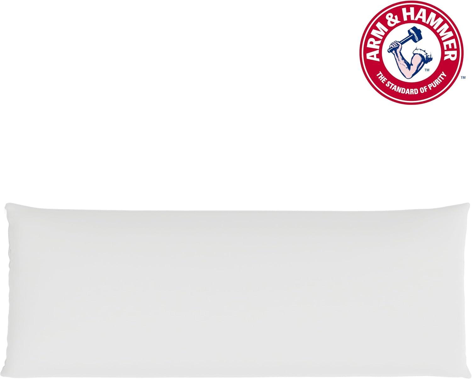 Arm & Hammer 20"x54" Cooling Comfort Zippered Body Pillow Cover White