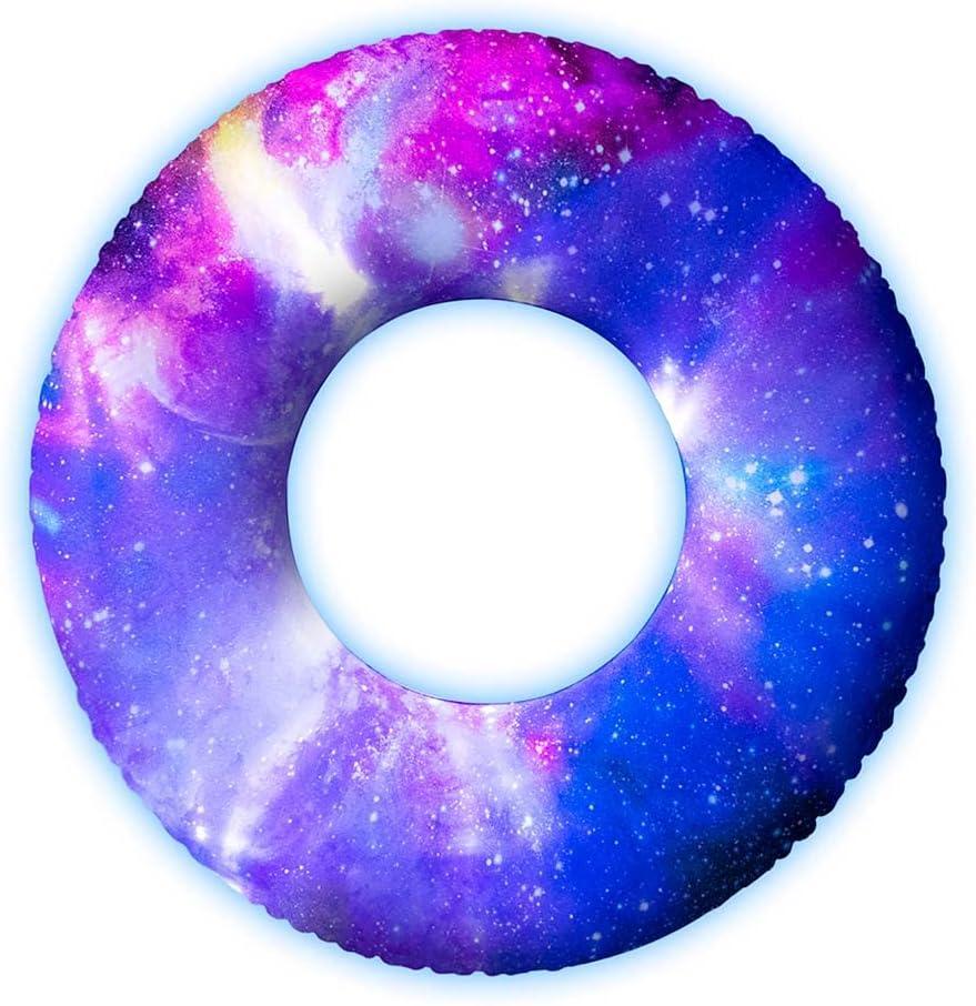 PoolCandy 36 In. Deep Space Pink LED Illuminated Pool Tube Float PC2536GPK