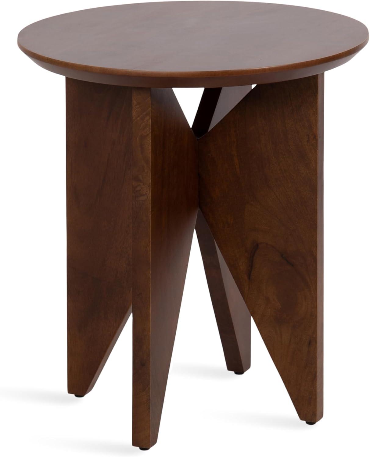 Kate and Laurel Faiza Wood Side Table, 18x18x20, Walnut Brown