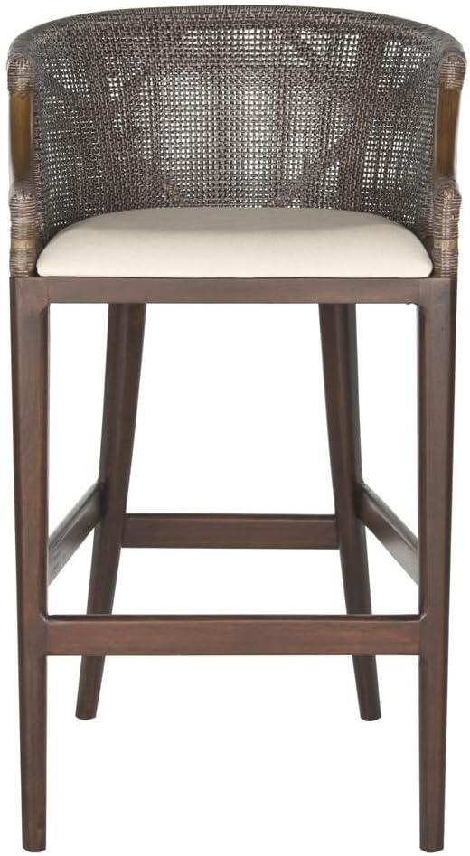 Brando Bar Stool - Brown/White - Safavieh