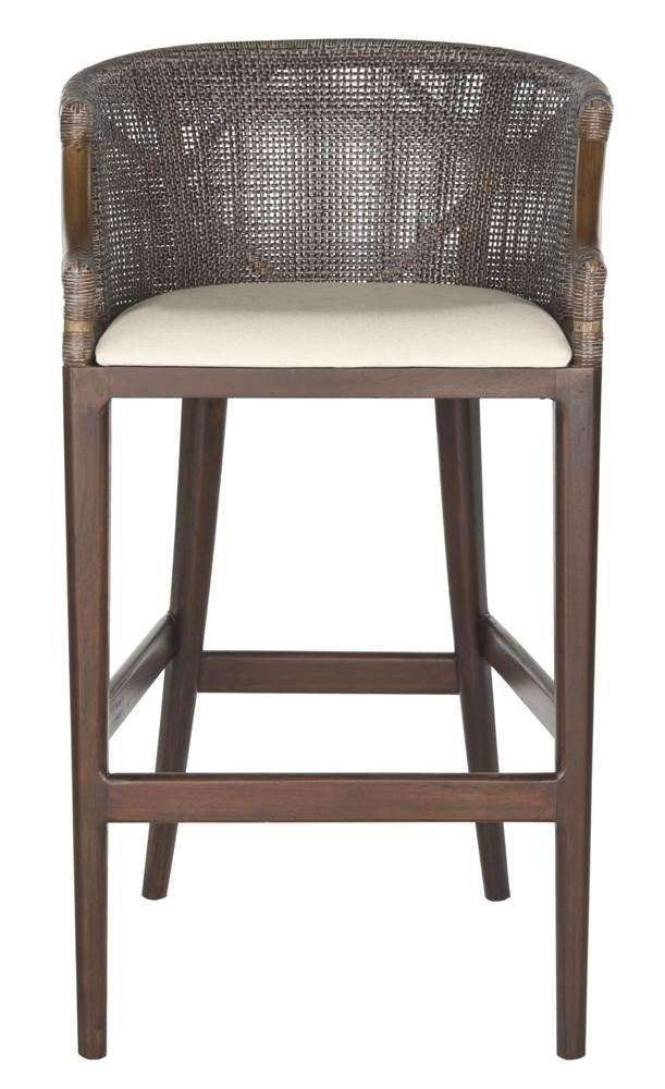 Brando Bar Stool - SEA4014 - Brown/White - Safavieh