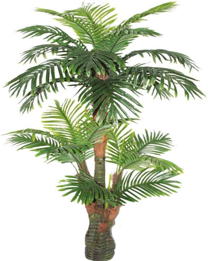 5-Foot Green Silk and Plastic Palm Tree with Stand