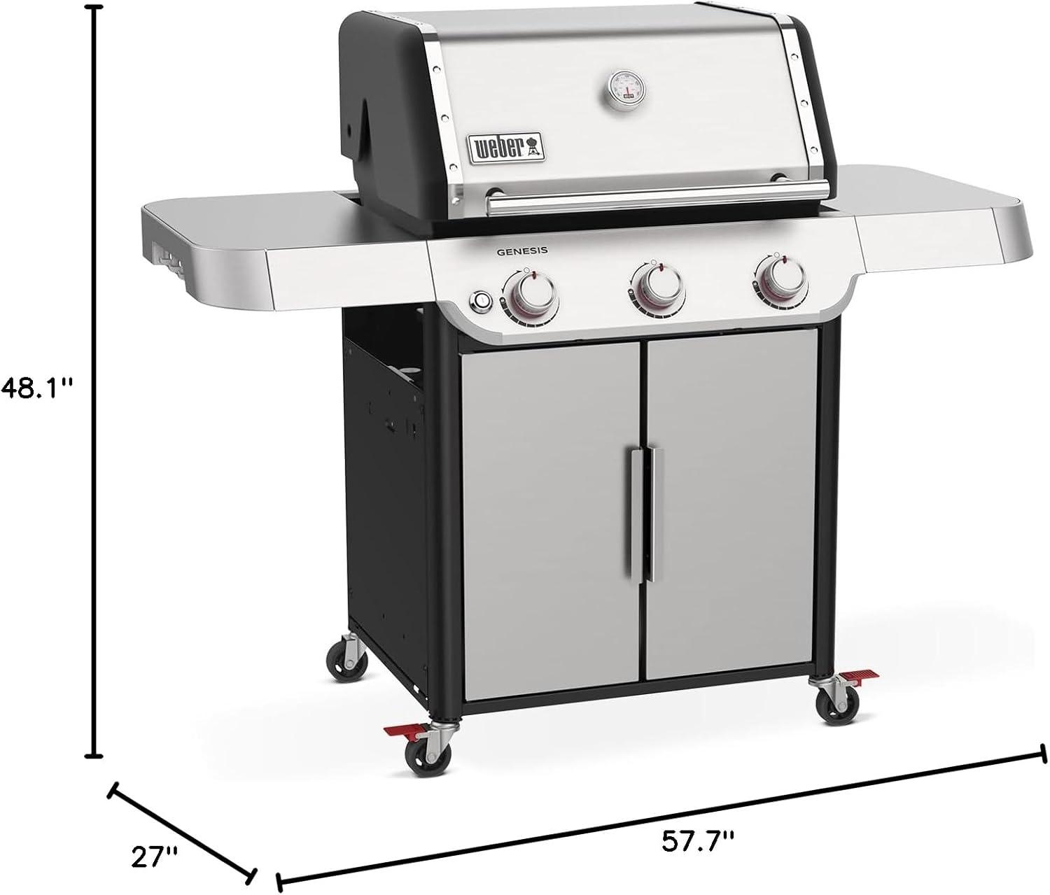 Weber Genesis S-315 3 Burner Liquid Propane Grill Stainless Steel