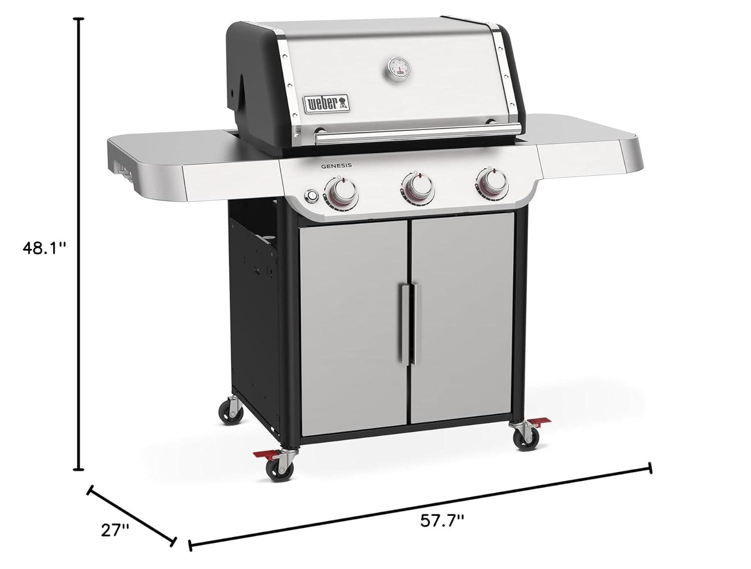 Weber Genesis S-315 3 Burner Liquid Propane Grill Stainless Steel