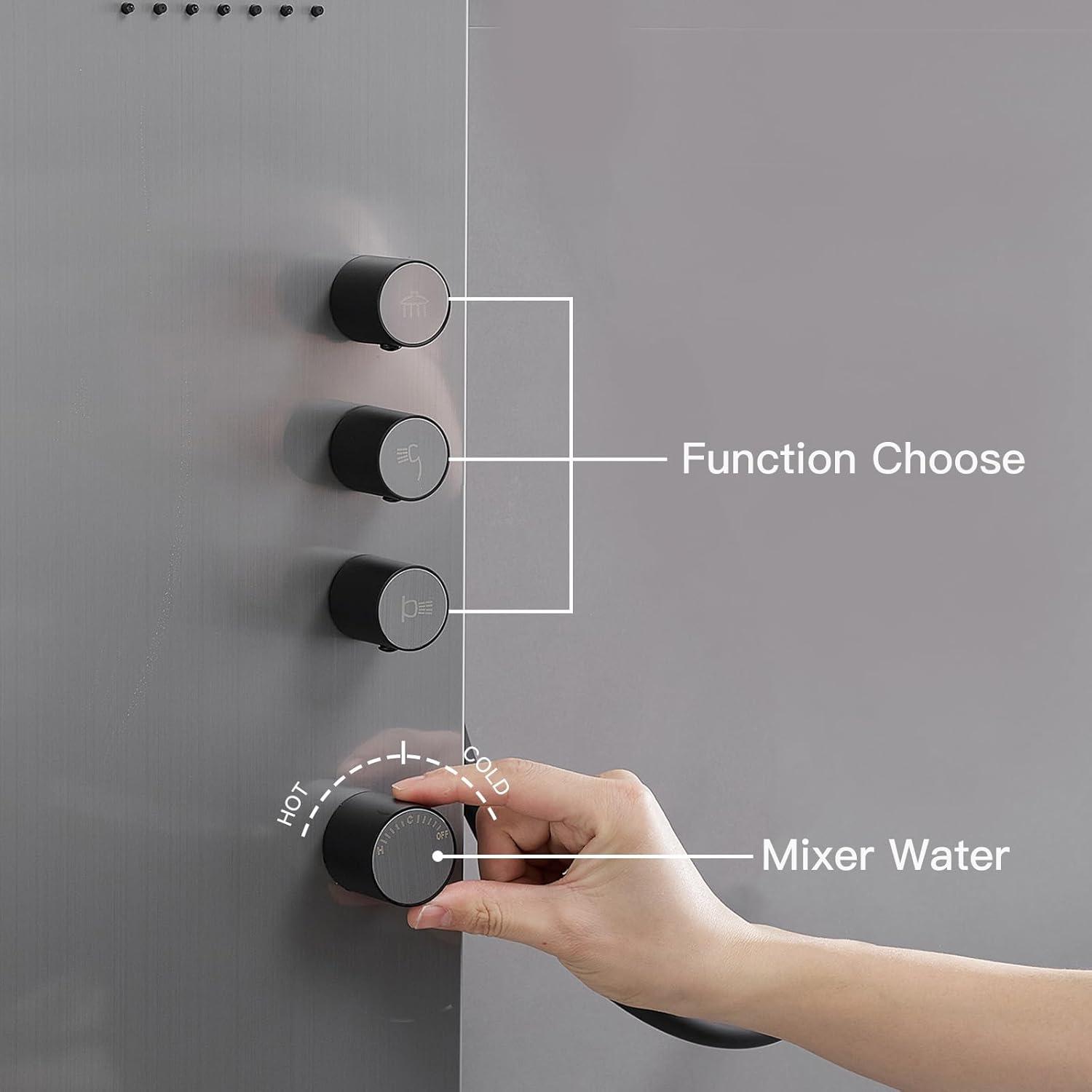 52.55'' Shower Panel with Fixed Shower Head