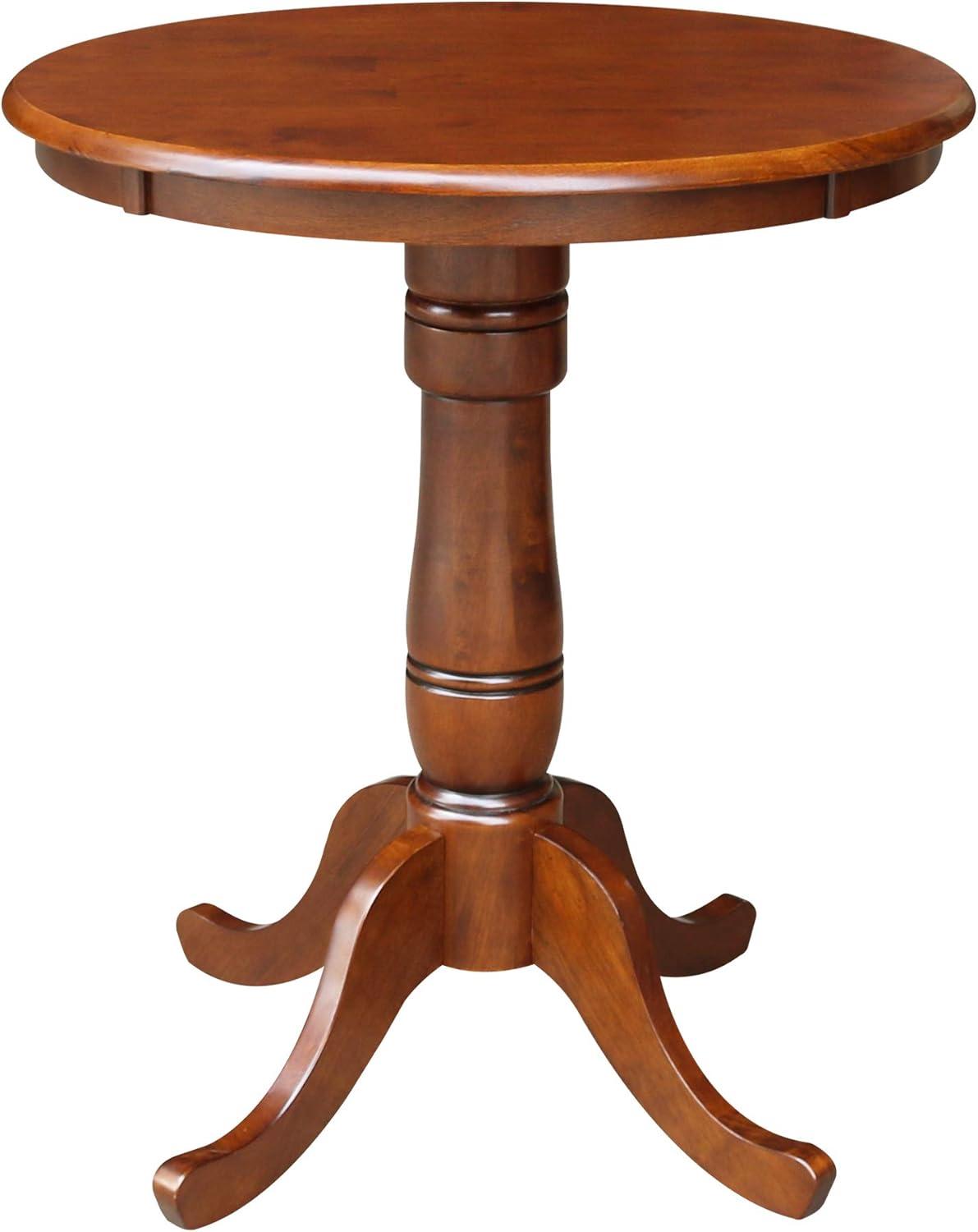 International Concepts Oakdale 30 in. Round Top Pedestal Counter Height Dining Table