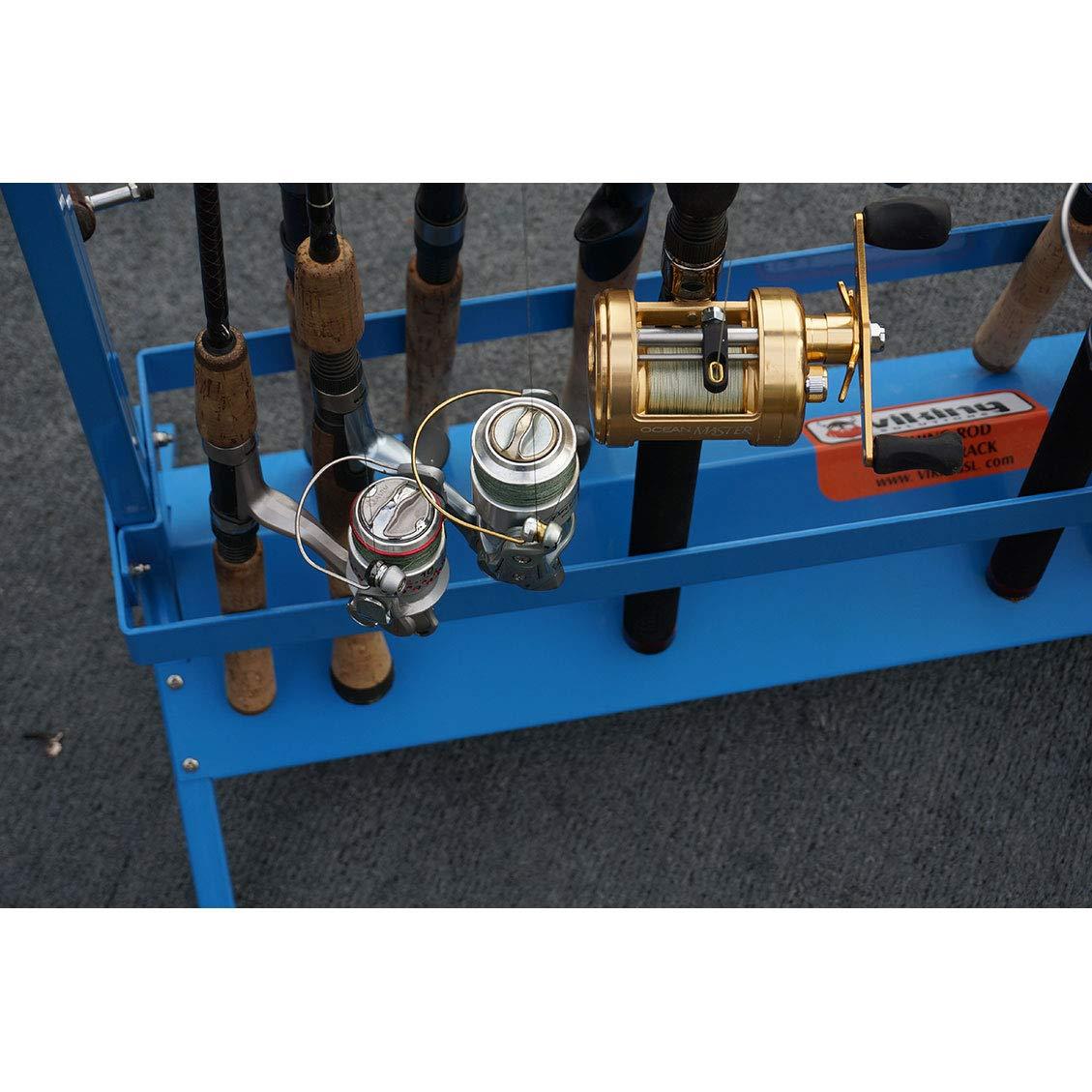 Viking Solutions VFR001 22 Rod Floor or Deck Powder Coat Steel Fishing Rod Rack