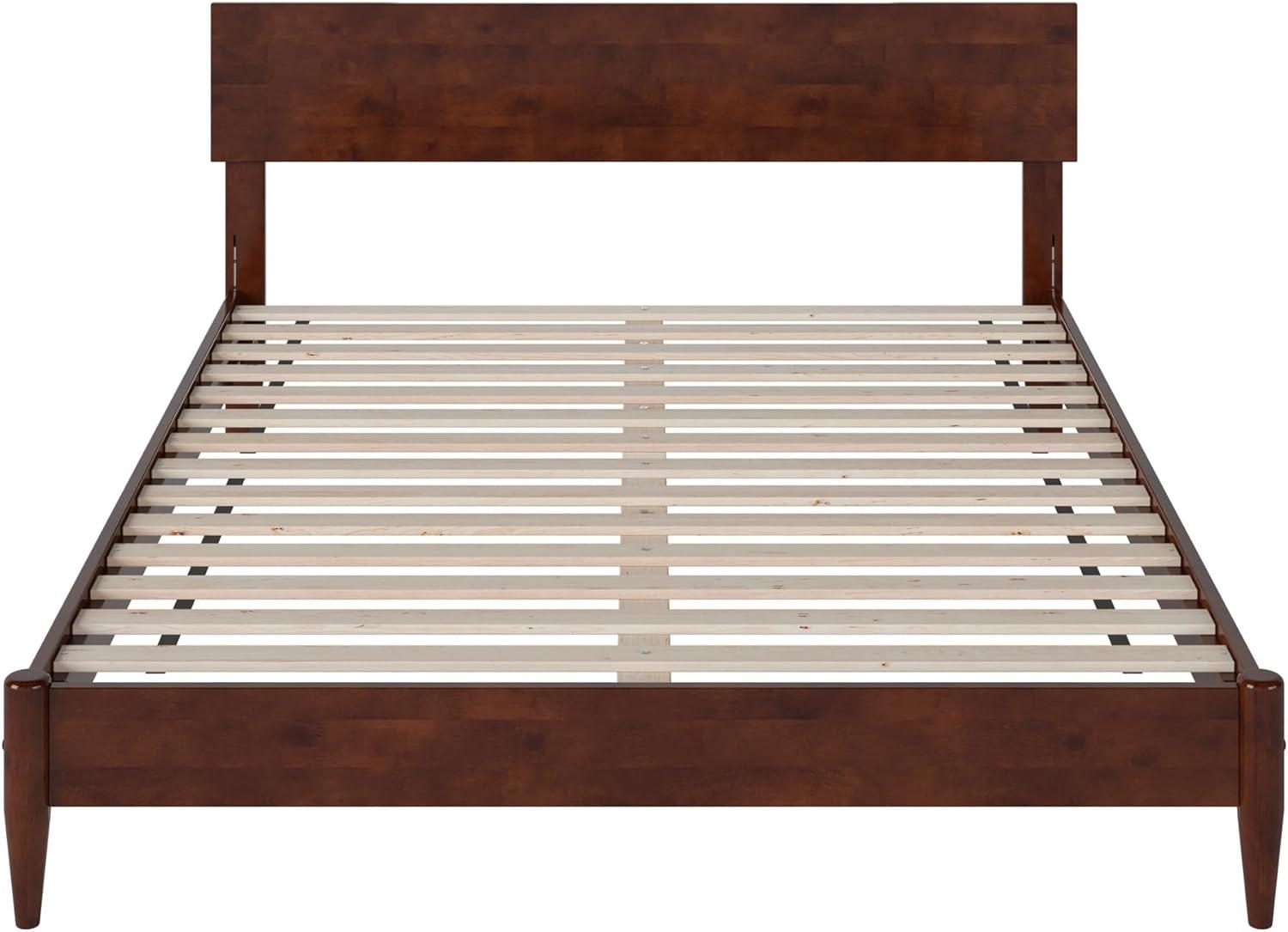 AFI Aria Queen Modern Solid Wood Low Profile Platform Bed, Walnut