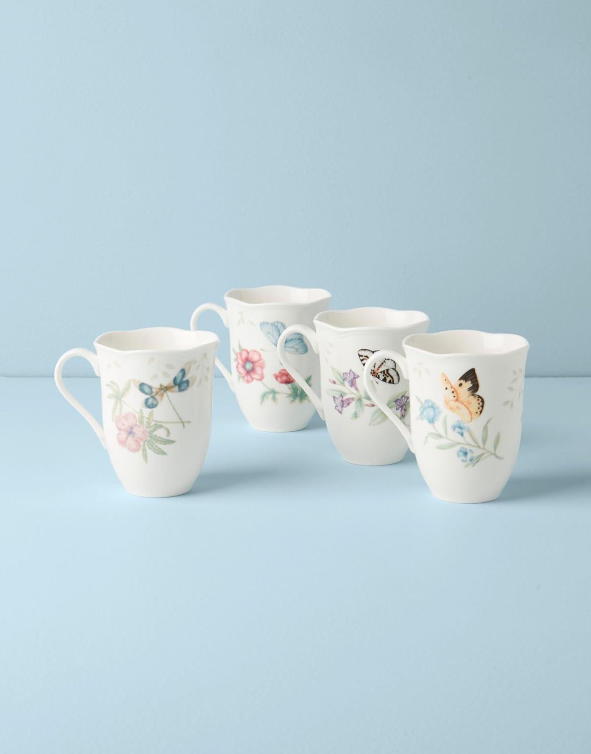 Butterfly Meadow 4-Piece Mug Set (Set of 4)