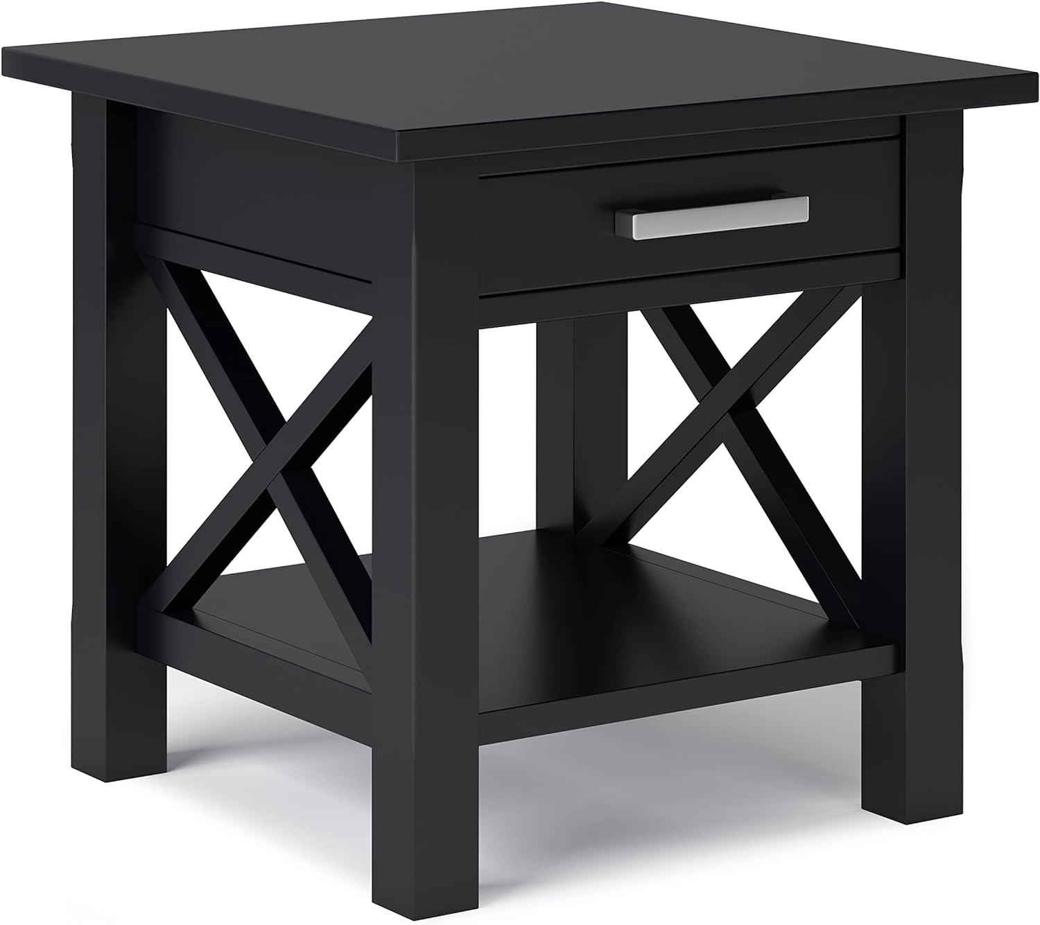 Kitchener Solid Wood Top End Table with Storage