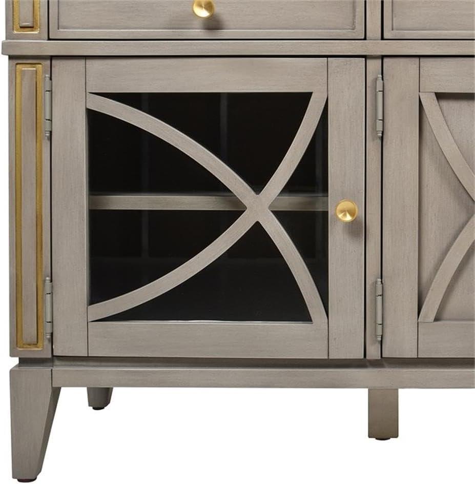Jennifer Taylor Home Dauphin 71" TV Stand Display Console Table Grey Cashmere
