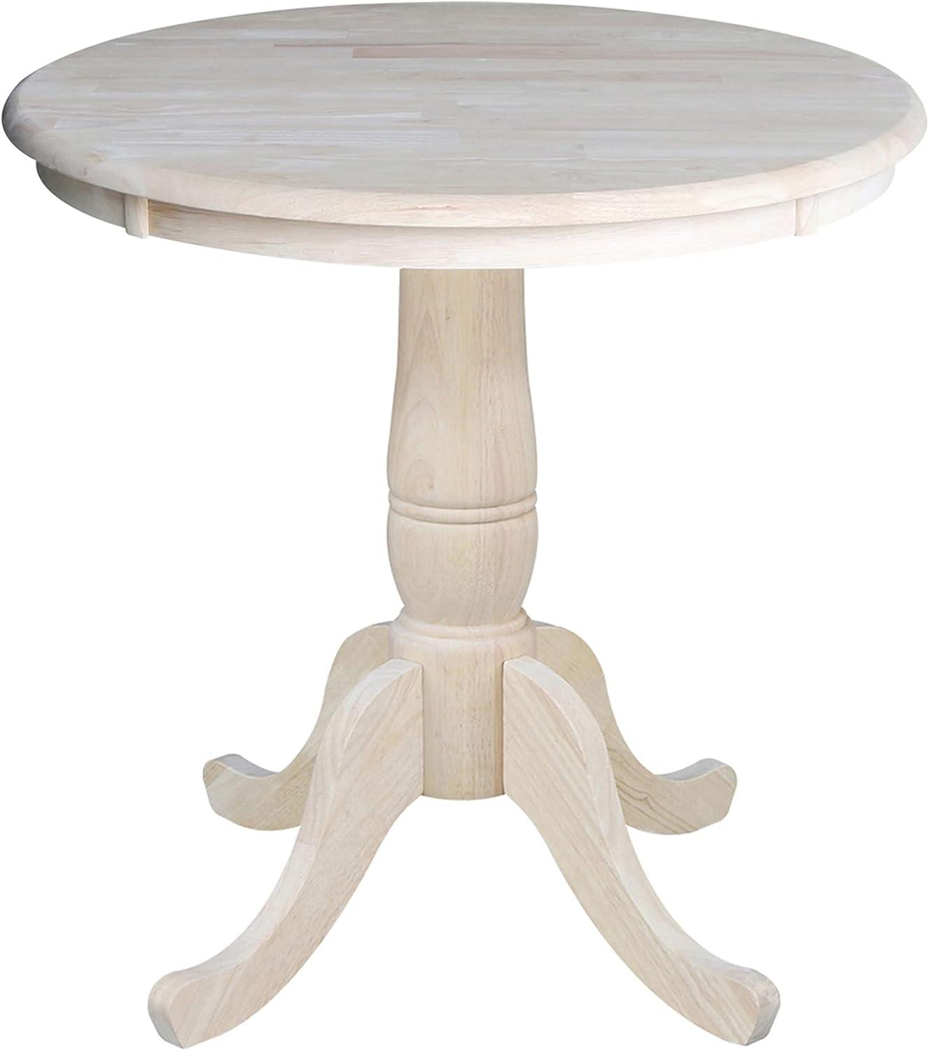 30" Round Top Pedestal Dining Table - International Concepts