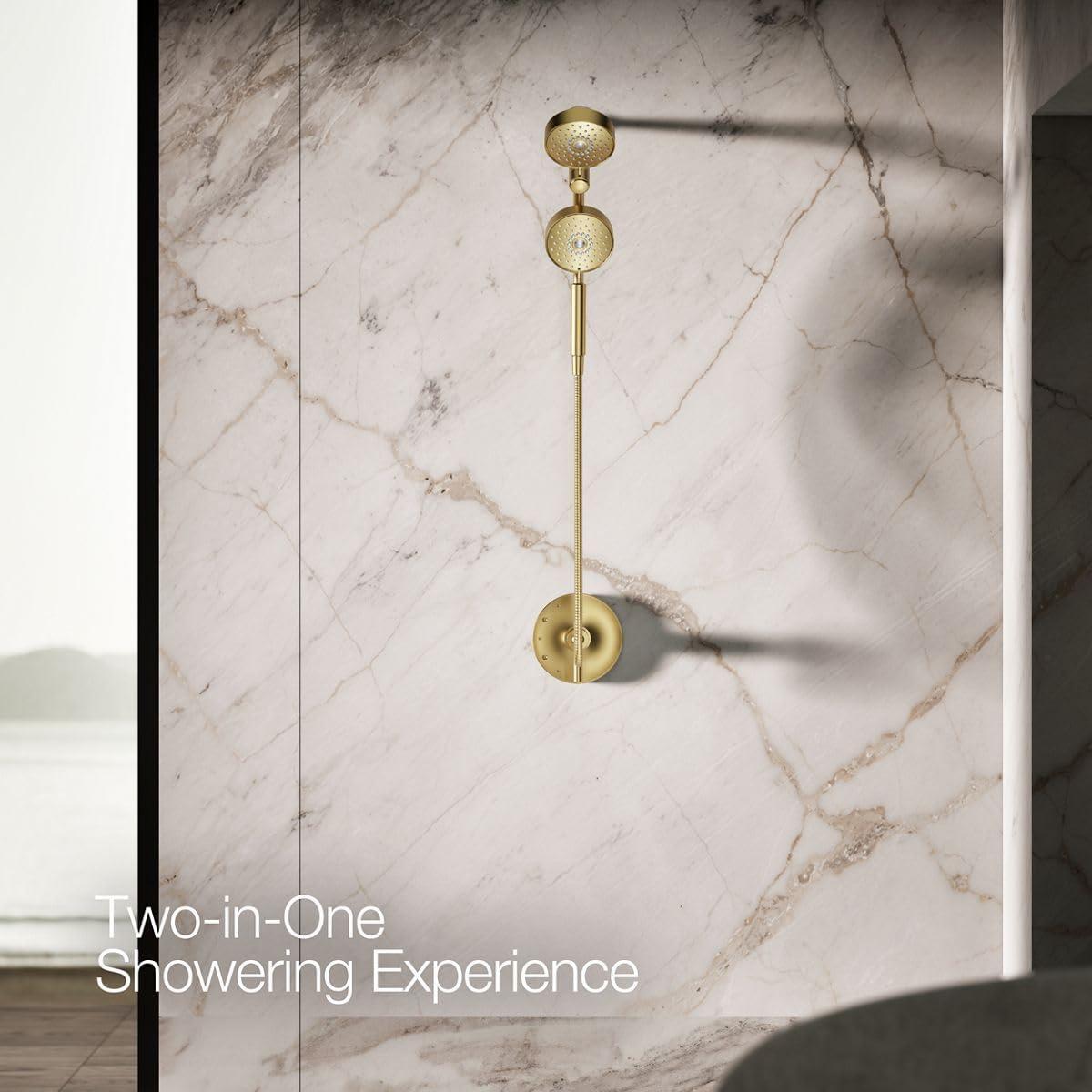 Kohler Purist® 2-In-1 Multifunction Shower Combo Kit, Showerhead and Handshower, Three Spray Settings