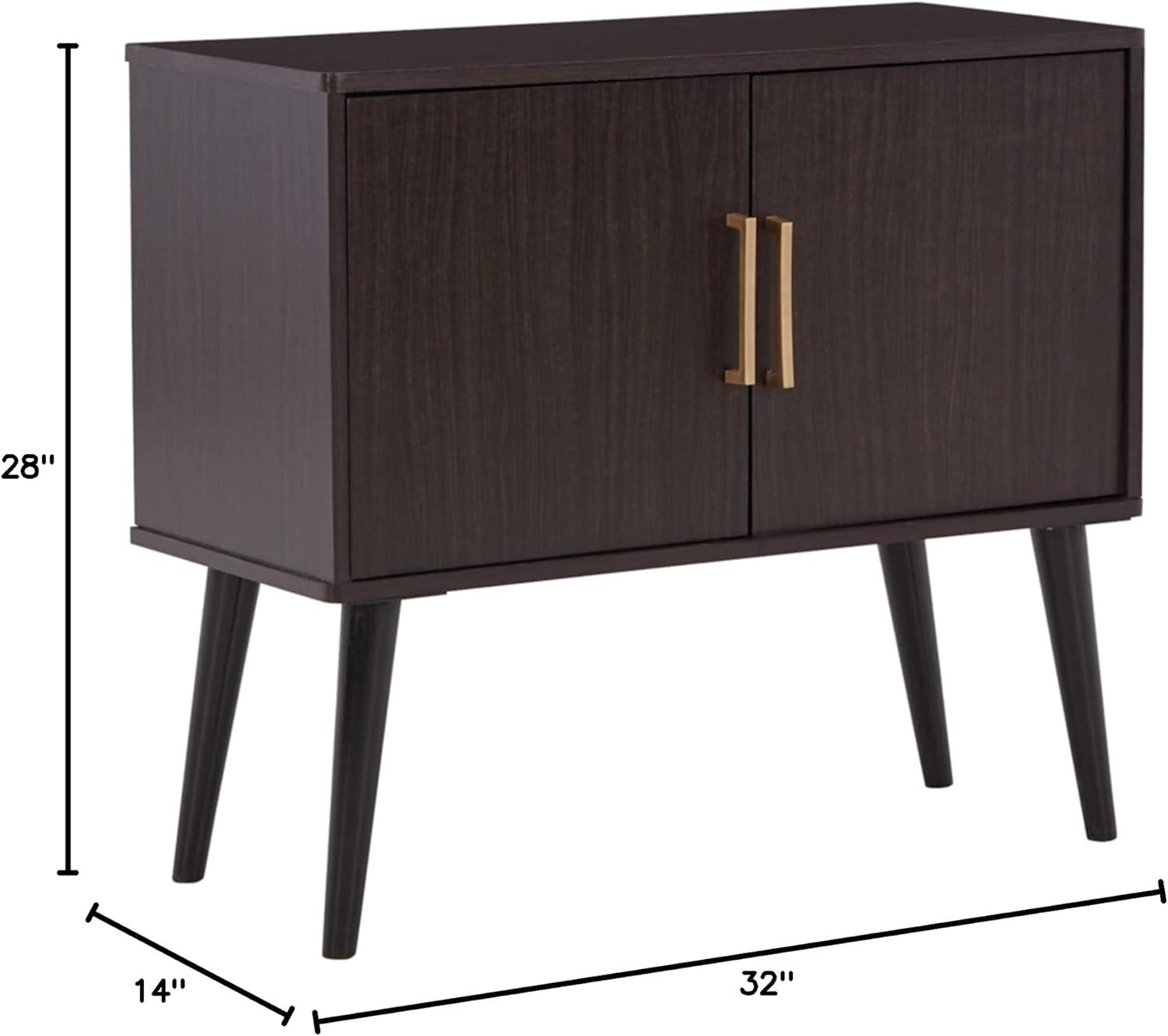 Signature Design by Ashley Contemporary Orinfield Accent Cabinet  Dark Brown