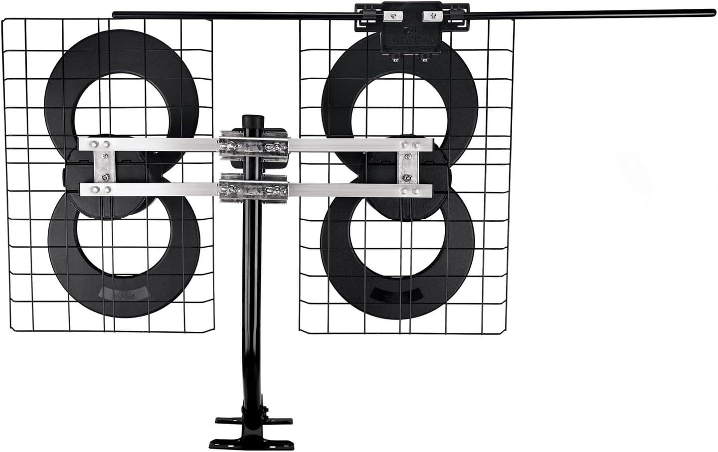 Antennas Direct® ClearStream 4 UHF Indoor Outdoor TV Antenna, Multi-Directional, 70+ Mile Range, 4K 8K UHD, NEXTGEN TV in Black