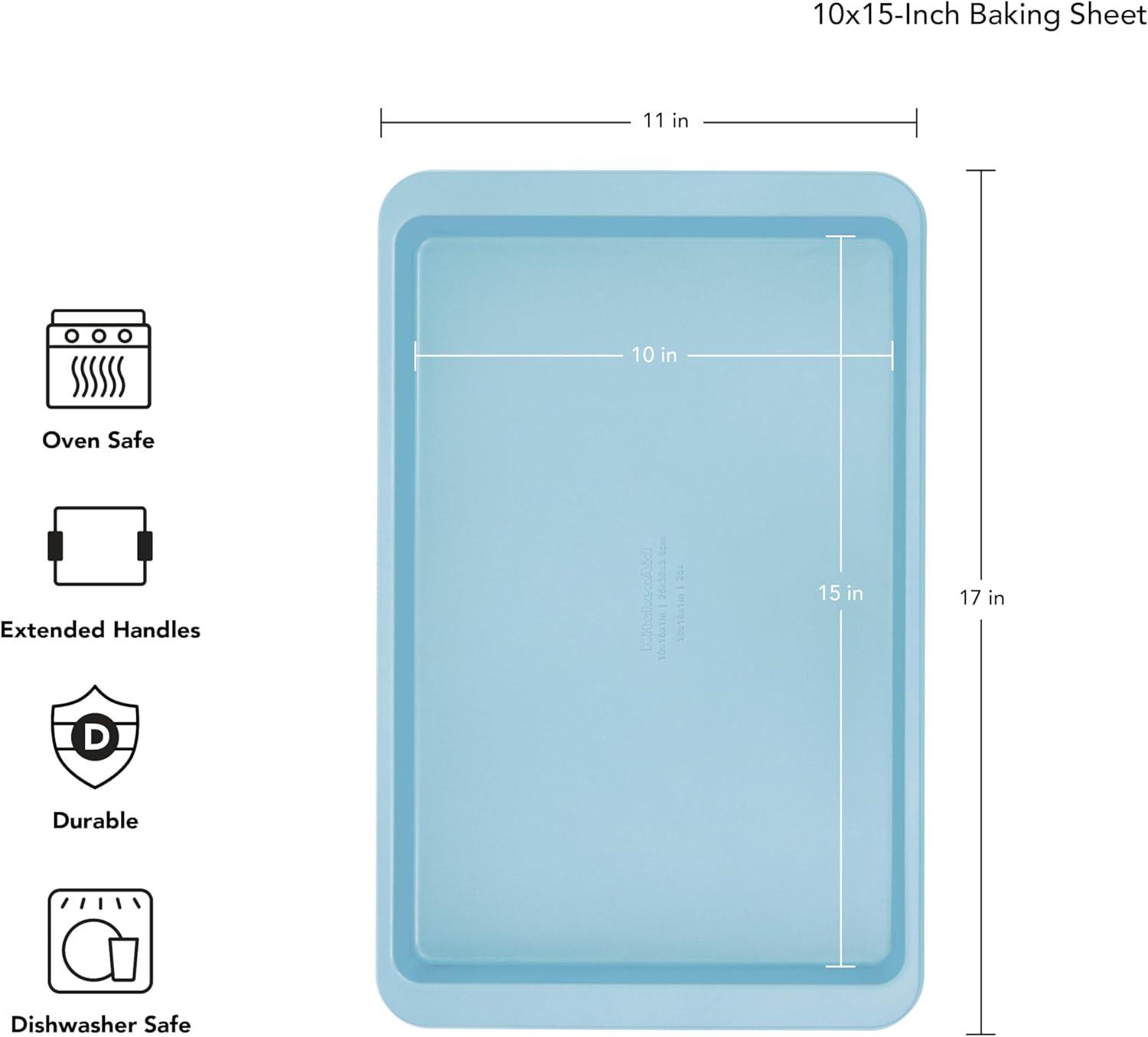 KitchenAid Nonstick Aluminized Steel 10 x 15-inch Baking Sheet, Mineral Water Blue