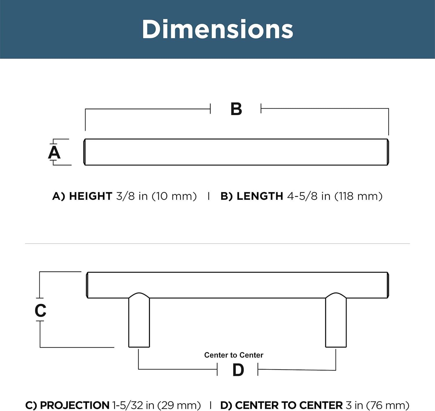 Franklin Brass Simple Round Bar Cabinet Drawer Pull (Set of 30)