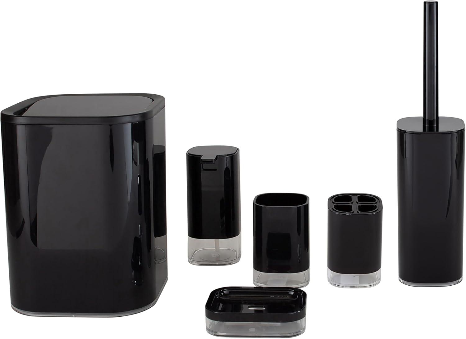 Bath Bliss 6 Piece Bathroom Set in Black