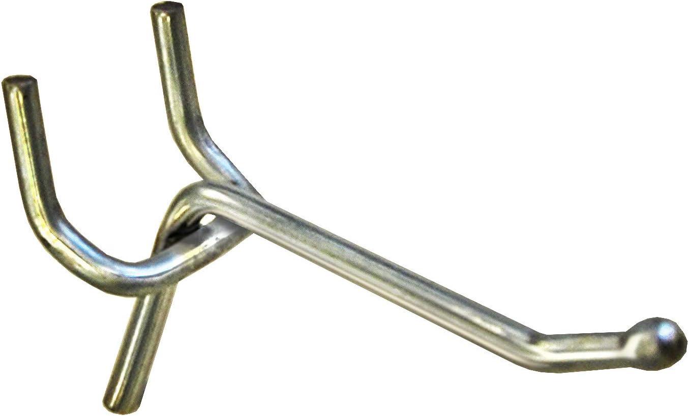 2-Inch Galvanized Metal Pegboard Hook, 50-Pack