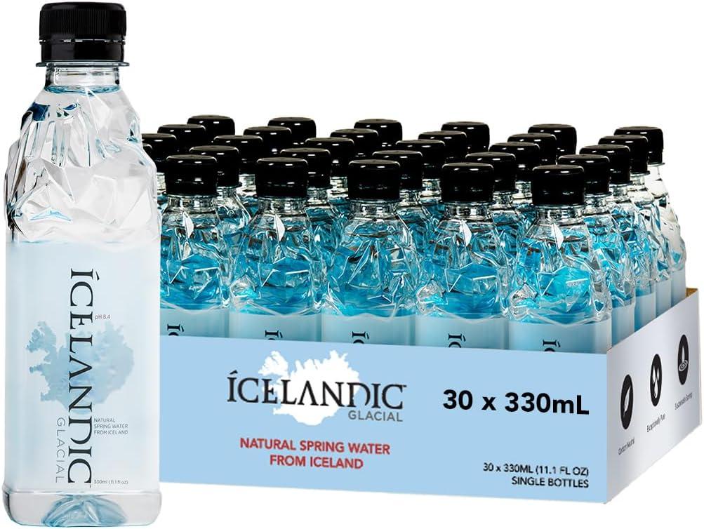 Icelandic Glacial Natural Spring Alkaline Water, 11.16 Fl Oz (30 Count)