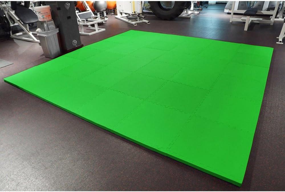 Meister X-THICK 1.5" Interlocking EVA Foam Mats - 2X Cushion for Wrestling, MMA Takedowns & Gymnastics - 2'x2' Tiles - Black - 36 Tiles (144 Sqft)