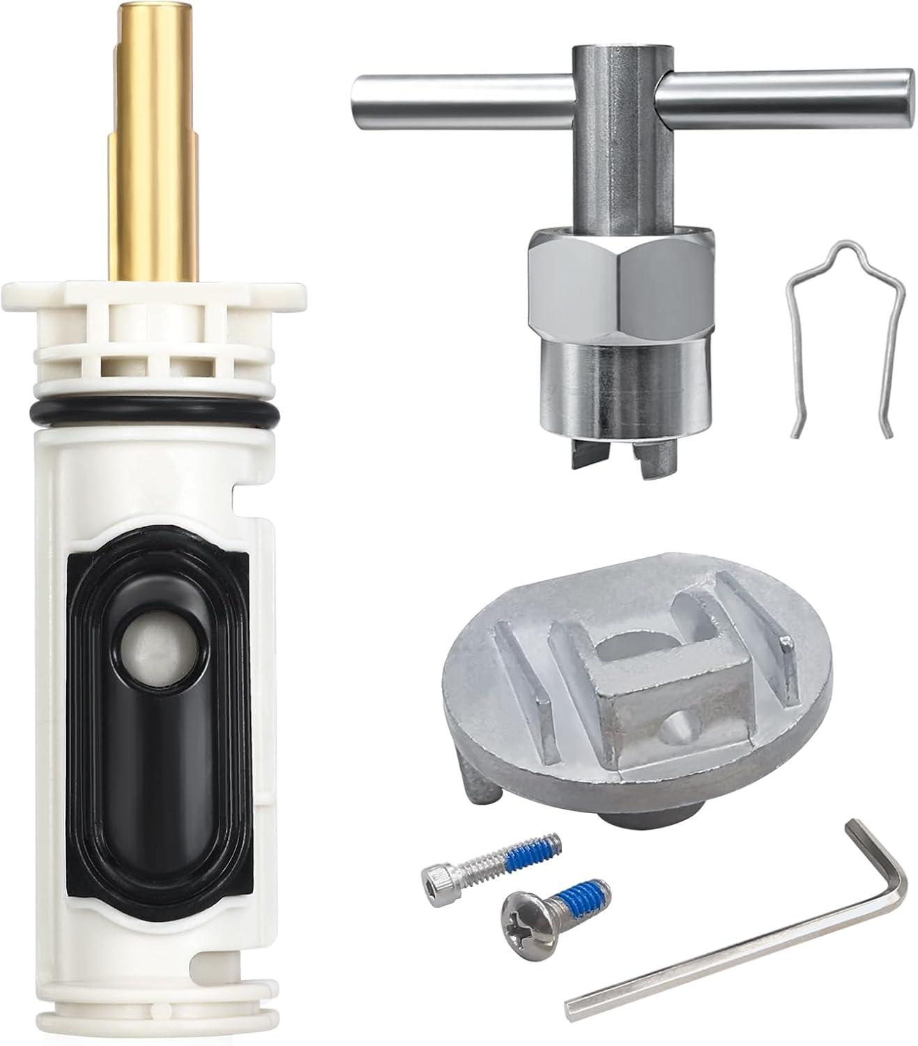 1222 Replacement Cartridge with Moen 104421 Cartridge Puller Removal Tool Retainer Clip Compatible with Moen One-Hanlde Posi Temp 1222B Shower Bathtub Faucet (1222 cartridge +104421 cartridge puller)