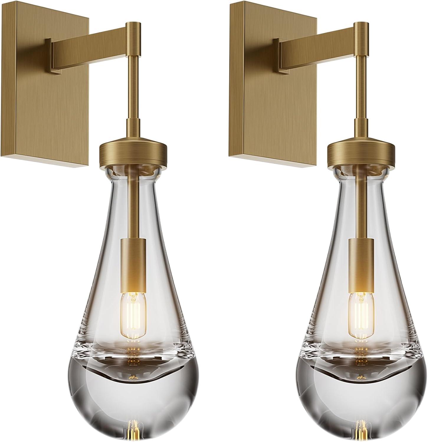 Raindrop Thick Crystal Arm Wall Sconce