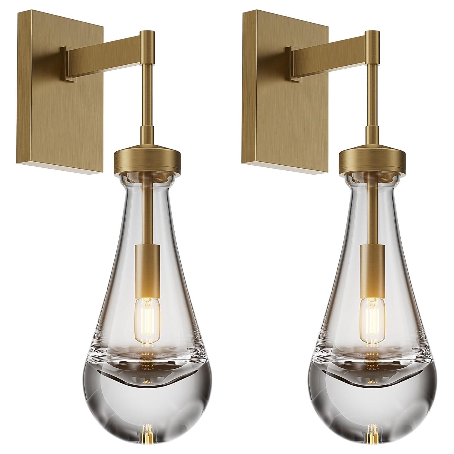 Raindrop Thick Crystal Arm Wall Sconce