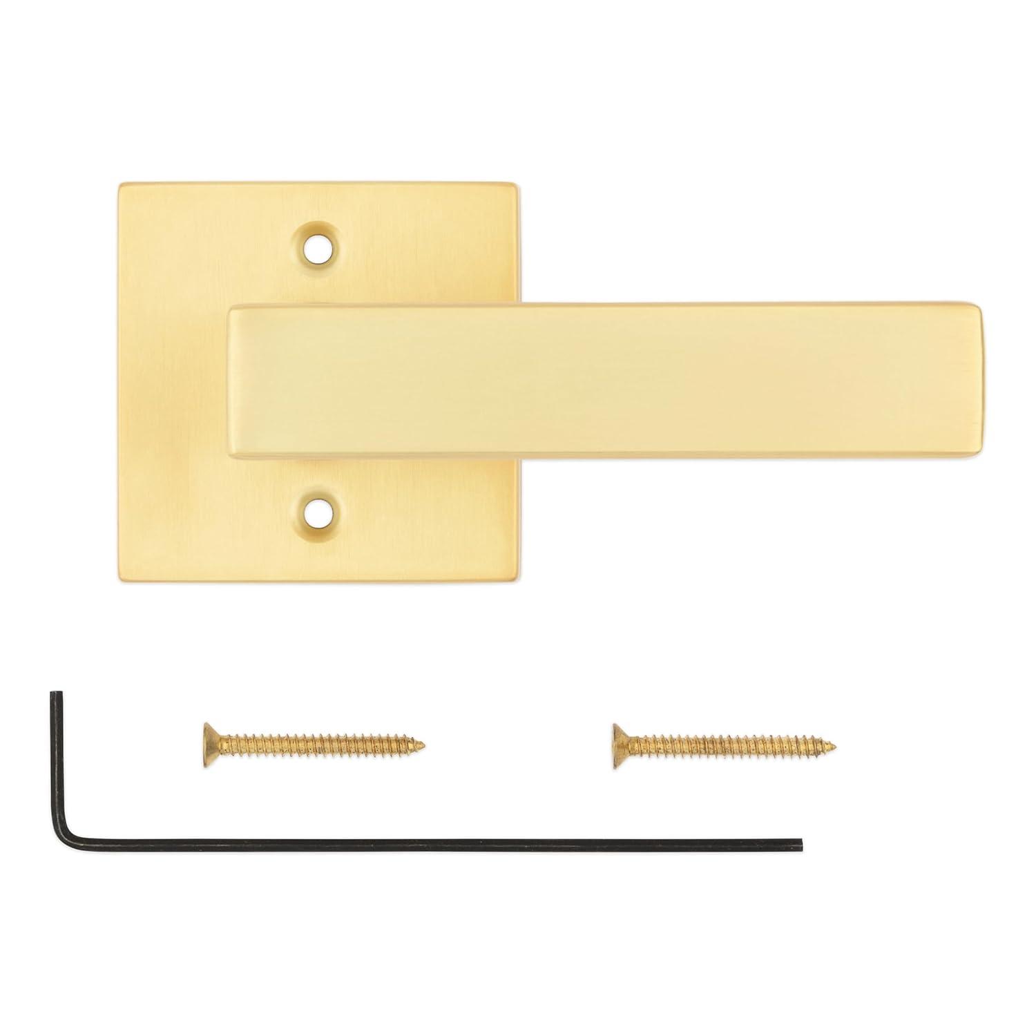 Kwikset 788Salsqt Singapore Non-Turning One-Sided Dummy Door Lever - Brass