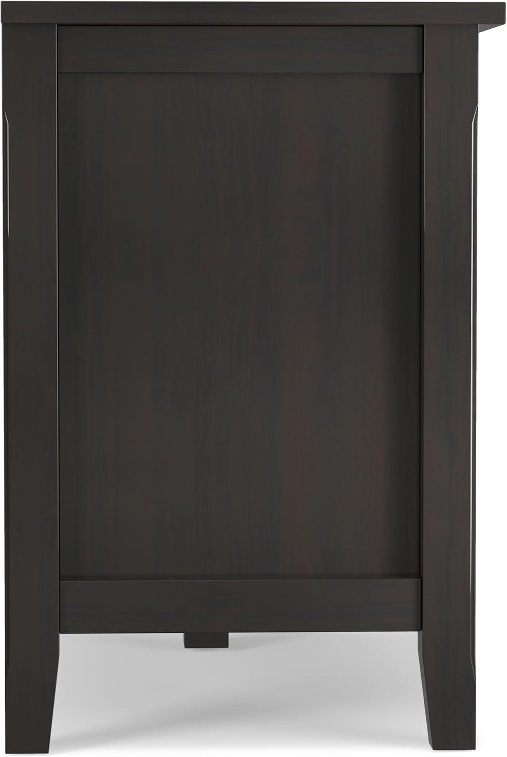 Simpli Home Warm Shaker 72"W Solid Wood TV Stand for TVs up to 80" with 4 Storage Cabinets and 2 Drawers