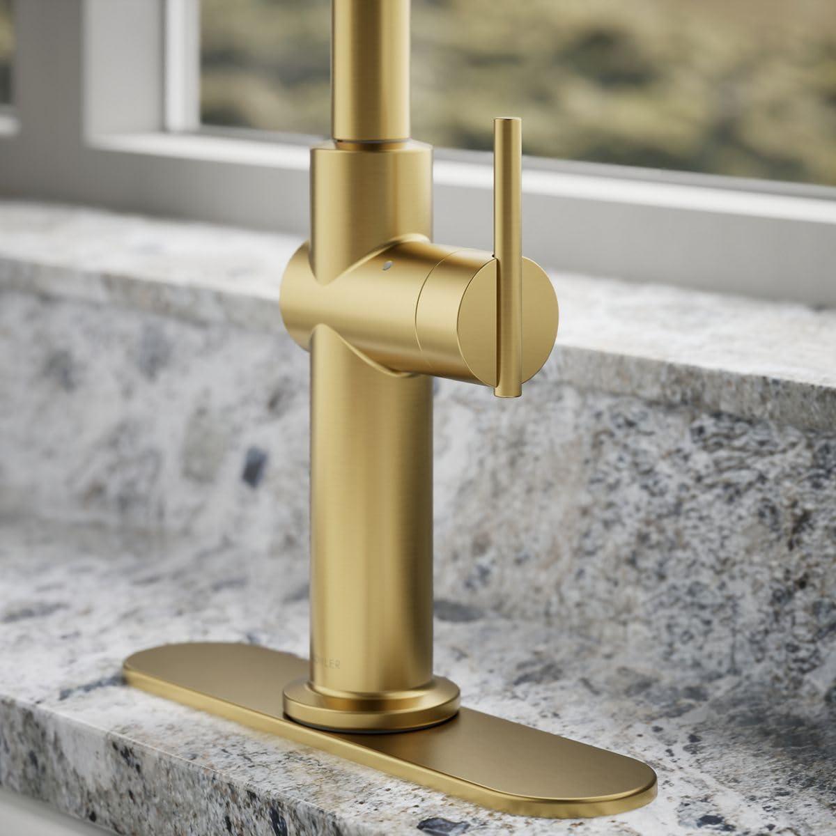 Crue Touchless Pull-Down Kitchen Sink Faucet with Three-Function Sprayhead