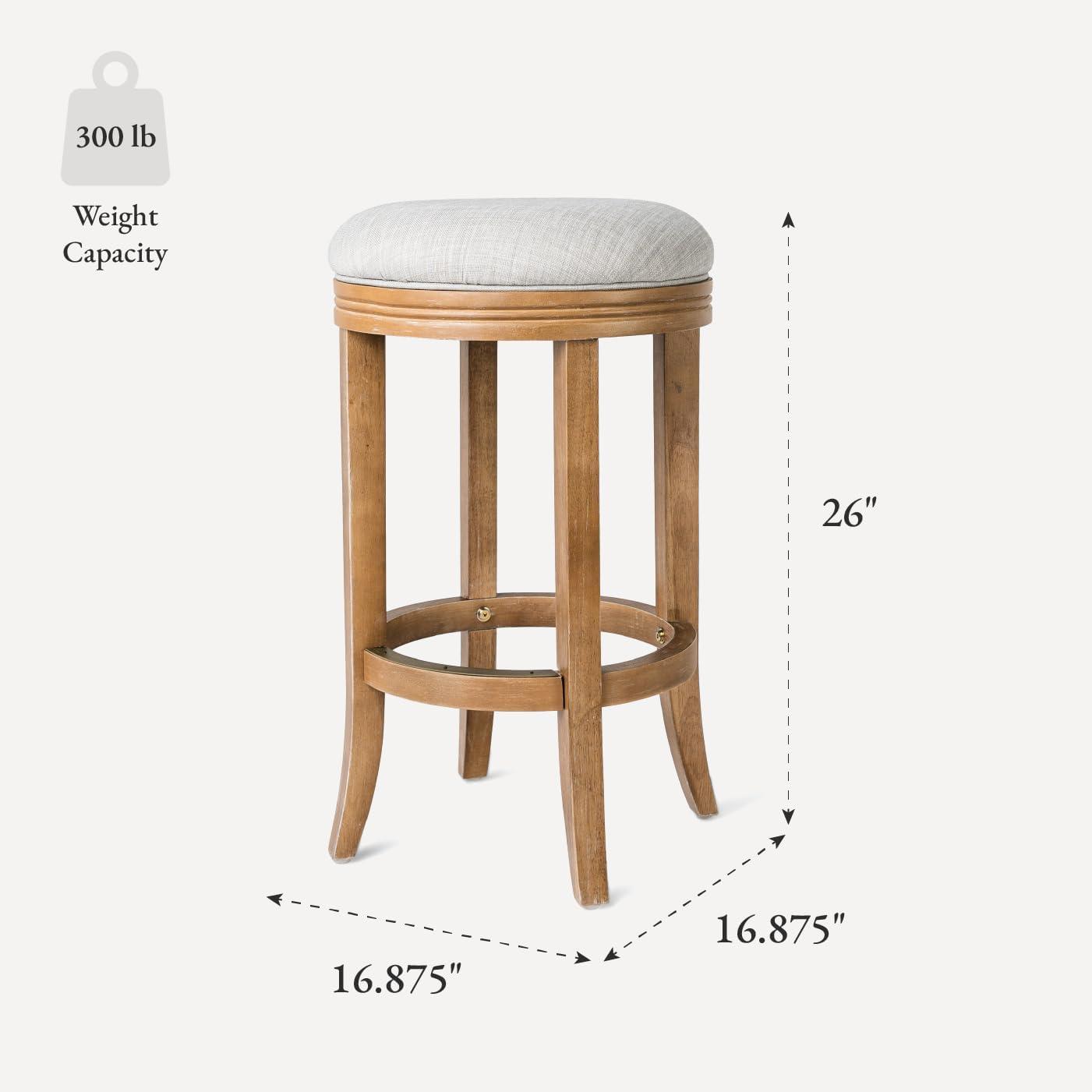 Maven Lane Maven Lane Eva Stool with Fabric Upholstery