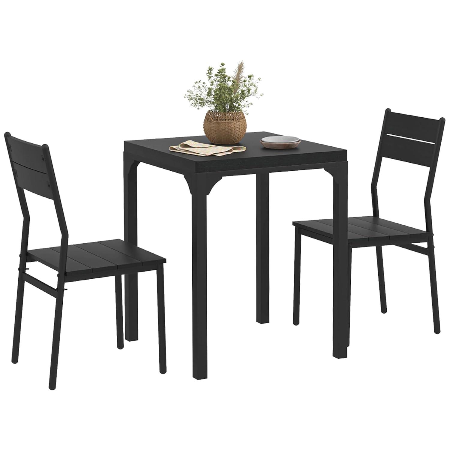 Lachrista Modern Kitchen Table and Chairs, Dining Room Set for Breakfast Nook, Small Space, Apartment